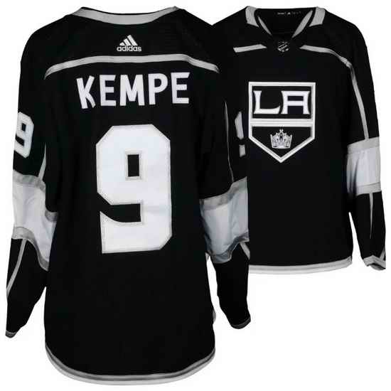 Men Los Angeles Kings 9 Adrian Kempe Black Stitched Jersey